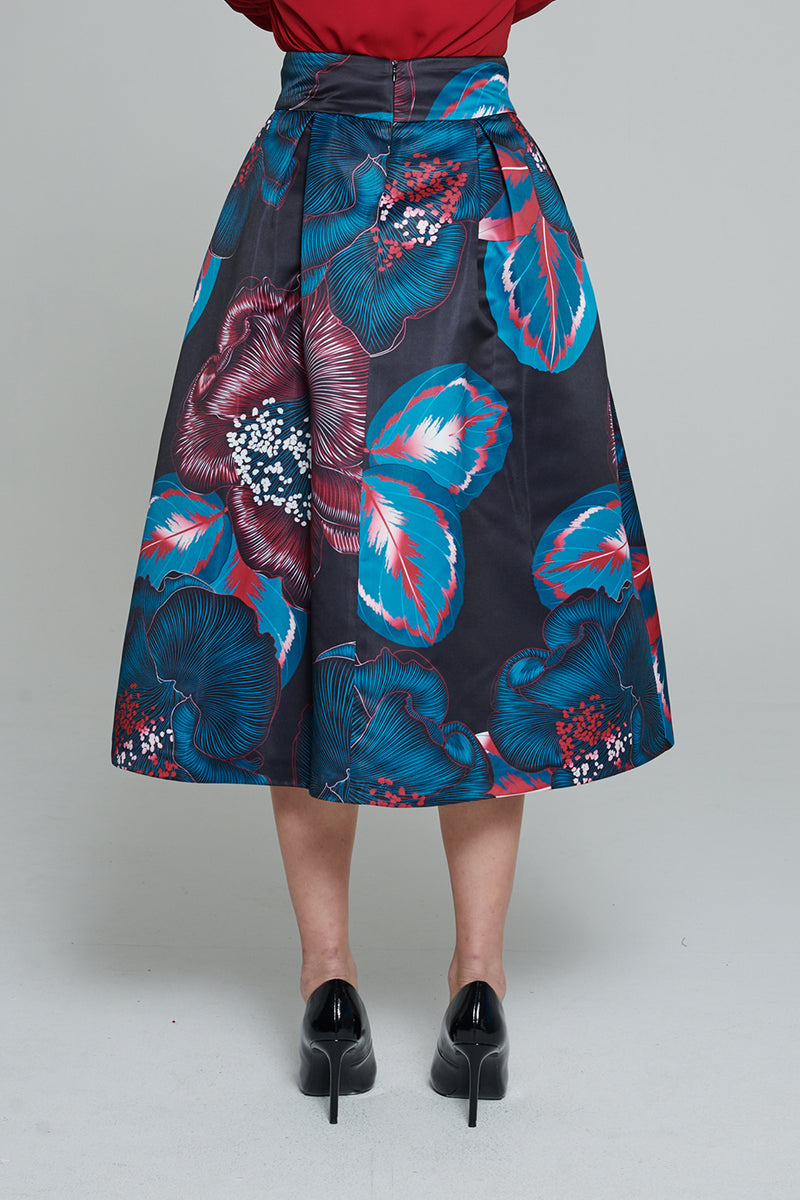 GONNA MIDI IN RASO FANTASIA – Valentina Rio - Main Image