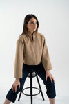 Giubbotto in panno lana con zip