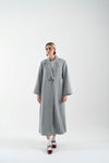 Cappotto lungo doppiopetto con ricamo