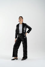 Giacca crop in paillettes