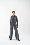 Tuta a palazzo in denim