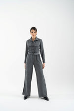 Tuta a palazzo in denim