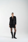 Abito con inserti in pizzo