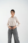 Camicia basica in raso