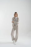 Pantalone in maglia a coste