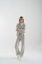 Pantalone in maglia a coste