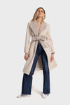 CAPPOTTO CHIUSURA A VESTAGLIA BICOLORE