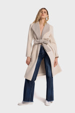 CAPPOTTO CHIUSURA A VESTAGLIA BICOLORE
