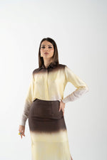 Camicia in raso sfumato
