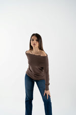 Maglia con scollo bardot