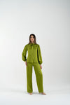Pantalone palazzo in raso