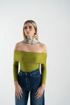 Maglia scollo bardot