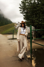 Pantalone in maglia a coste