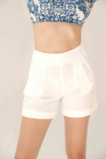 SHORT CON PENCE E RISVOLTO