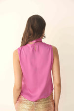 BLUSA CON FIOCCO AL COLLO