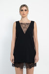Abito con inserti in pizzo