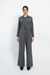 Tuta a palazzo in denim