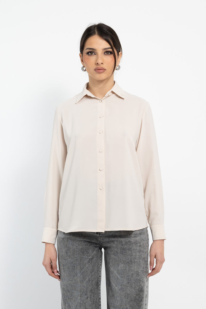 Camicia basica in raso