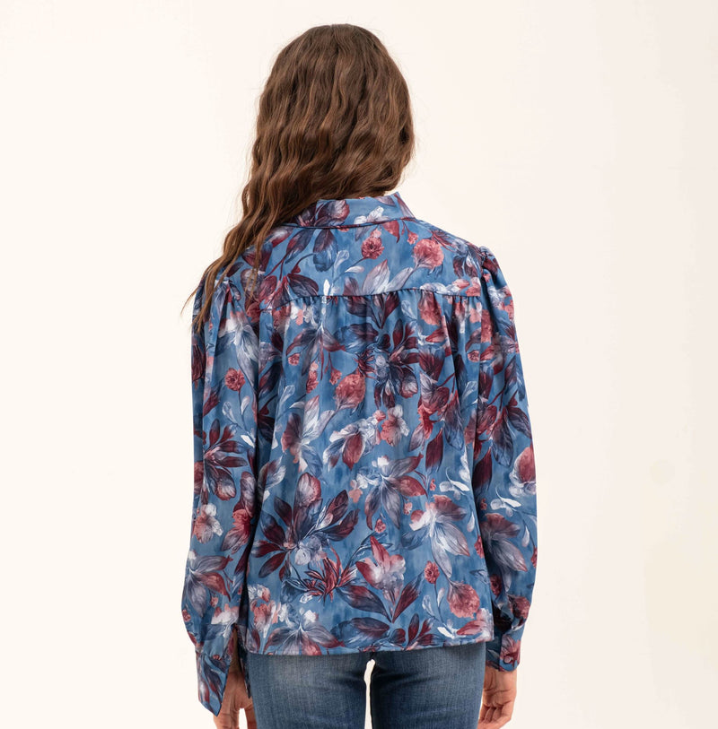 BLUSA CON FIOCCO IN STAMPA FLOREALE