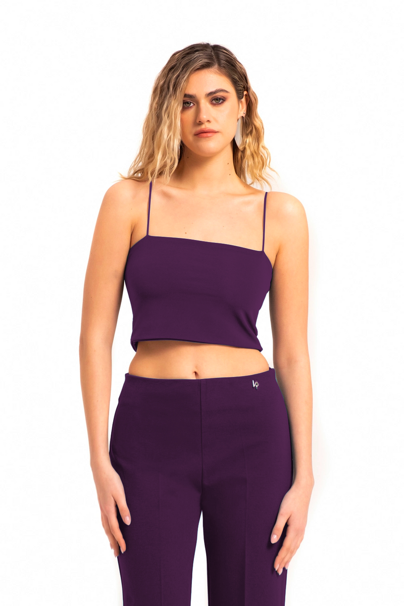 CROP TOP A FASCIA IN JERSEY TECNICO