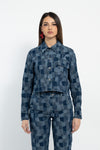 Camicia in denim patchwork