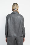 Camicia in denim effetto laminato