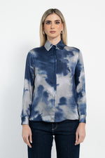 V2508/01 CAMICIA BASICA DI RASO A FANTASIA