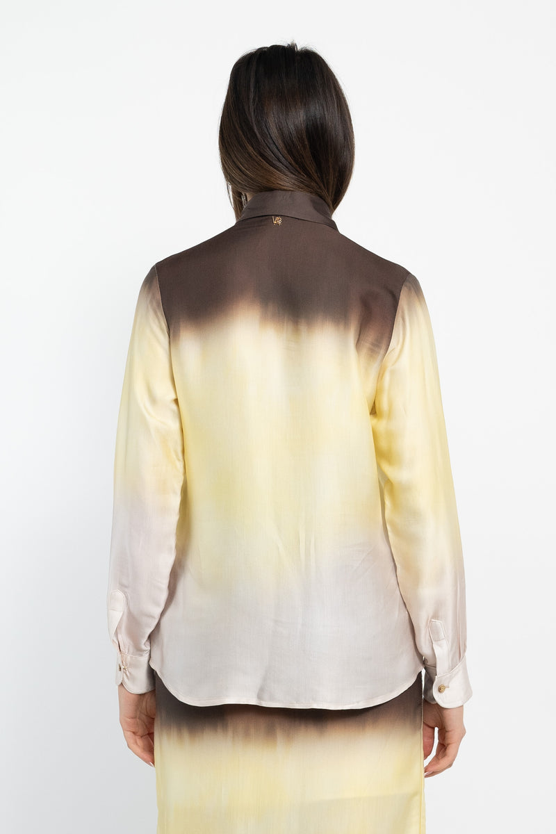Camicia in raso sfumato