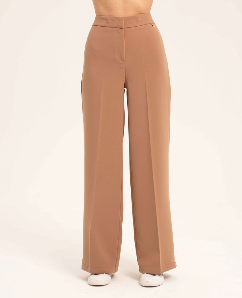 PANTALONE A VITA ALTA IN CADY