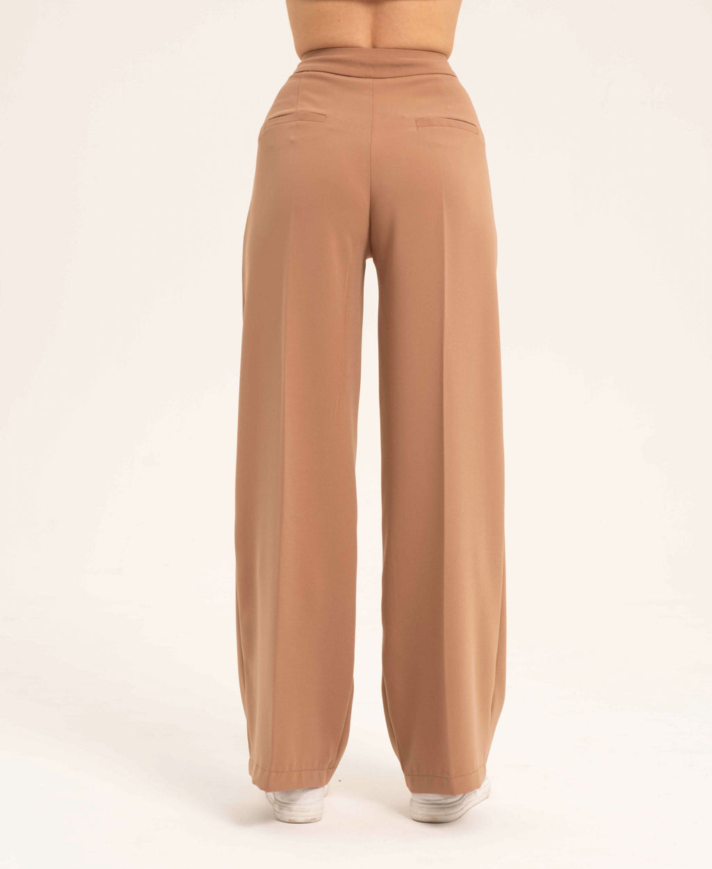 PANTALONE A VITA ALTA IN CADY