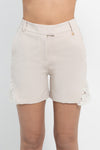 Short con inserto ricamo mohair