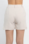 Short con inserto ricamo mohair
