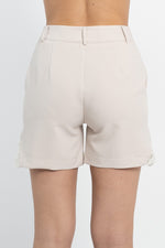 Short con inserto ricamo mohair