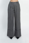 Pantalone in denim effetto laminato