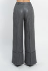 Pantalone in denim effetto laminato