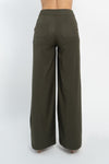 Pantalone palazzo con cinturino in pelle