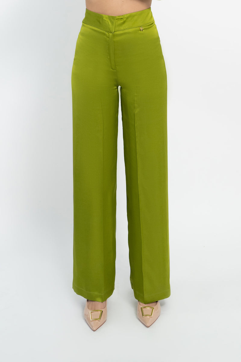 Pantalone palazzo in raso