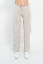 Pantalone in maglia a coste