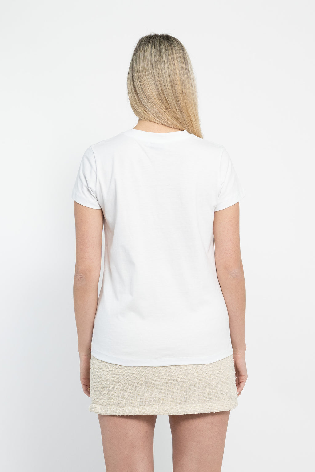 T-shirt mezza manica con logo ricamato
