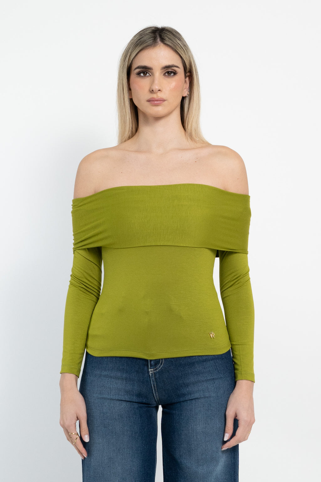 Maglia scollo bardot