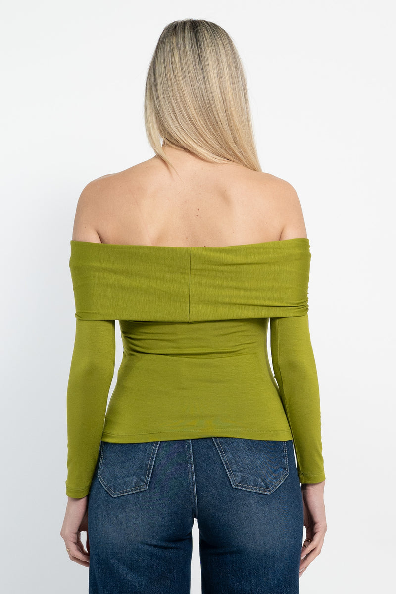 Maglia scollo bardot