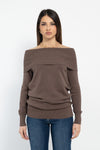Maglia con scollo bardot