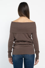 Maglia con scollo bardot