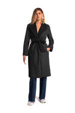 CAPPOTTO CHIUSURA A VESTAGLIA BICOLORE