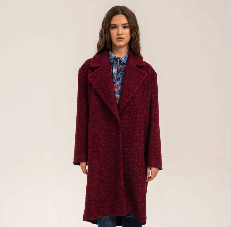 CAPPOTTO IN BOUCLE' LINEA AMPIA