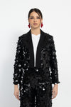 Giacca crop in paillettes