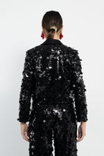 Giacca crop in paillettes