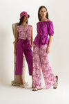 Blusa in cotone a mezze maniche