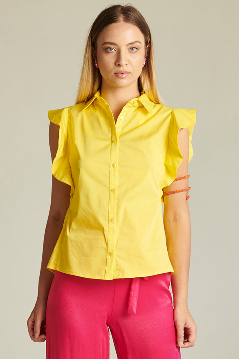 CAMICIA GIRO MANICA CON VOLANT