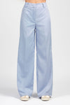 Pantalone palazzo gessato con elastico dietro